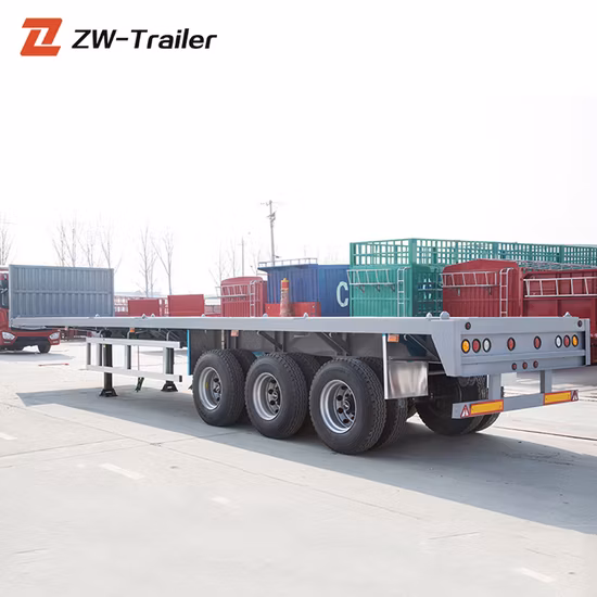 Semirremolque con plataforma de contenedores de plataforma plana de 4 ejes a la venta
