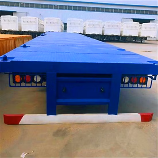 Semirremolque de plataforma plana de 3 ejes/remolque utilitario/remolque de carga de contenedores