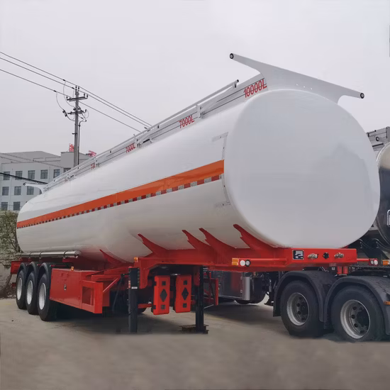 Camión cisterna del tanque de combustible de la capacidad del semirremolque del tanque de gasóleo